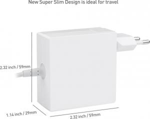 Zasilacz do laptopa MicroBattery 45 W, USB-C, 2.2 A, 20 V (MBXUSBC-AC0001-W) 2