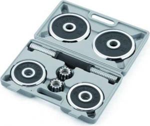 Kettler Zestaw hantli chromowano-gumowych 10 kg czarno-srebrne (07371-120) 2