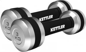Kettler Hantle chromowane 2x3 kg czarno-srebrne (07371-070) 1