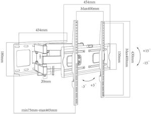 Blow Uchwyt ścienny 76-866 32'' - 65'' 3
