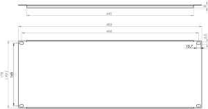 NetRack panel maskujący do szafy 19\'\', 4U - grafit 119-300-040-002 5
