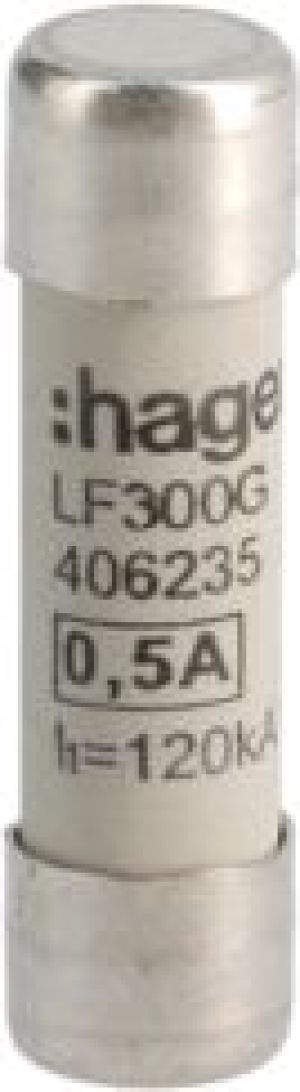 Hager Wkładka topikowa cylindryczna BiWtz 10x38mm gG 0,5A 500V AC 10szt. (LF300G) 1