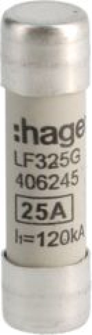Hager Wkładka bezpiecznikowa BiWtz cylindryczna 10x38mm 25A gG 400V AC (LF325G) 1