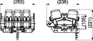 Ensto Rozłącznik bezpiecznikowy Al/Cu 2x 16-120mm2 3 bieguny (SZ160.3) 2