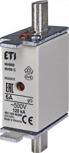 Eti-Polam Wkładka bezpiecznikowa KOMBI NH00C 6A gG/gL 500V WT-00C (004181203) 1