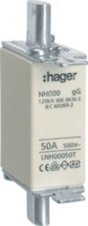 Hager Wkładka bezpiecznikowa NH000 50A gG 500V (LNH00050T) 1