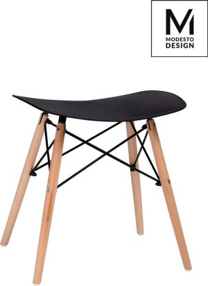 Modesto Design stołek BORD czarny - polipropylen, podstawa bukowa 1