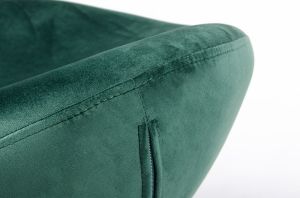 King Home Podnóżek EGG SZEROKI VELVET GOLD ciemny zielony 3