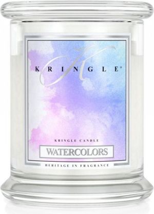 Kringle Candle Świeca zapachowa z dwoma knotami, średni, klasyczny słoik Watercolors 454g 1