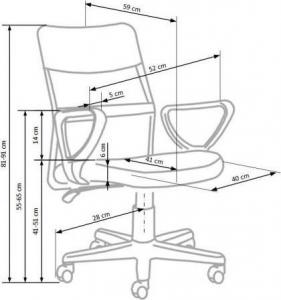 Krzesło biurowe Halmar Timmy Różowe 2