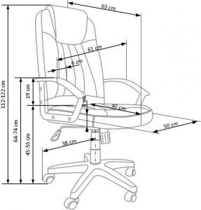 Krzesło biurowe Halmar Rino Popielate 7