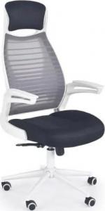 Krzesło biurowe Halmar Franklin Czarno-biały z kółkami do dywanów 1