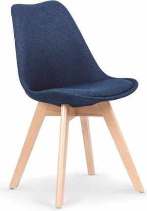 Halmar K303 krzesło ciemny niebieski / buk 1