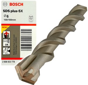 Bosch Wiertła do młotów SDS-PLUS-5X 6 x 100 x 160 mm 2608833892 /10szt./ 8