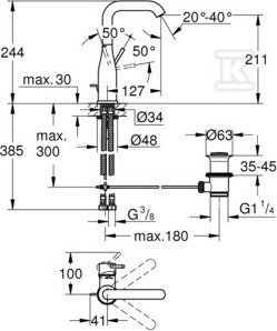 Bateria umywalkowa Grohe Essence New Bateria umywalkowa jednootworowa wysoka Brushed Cool Sunrise 2