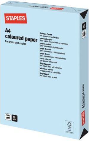 Staples Papier ksero Pastel Colours A4 80g niebieski 500 arkuszy 1