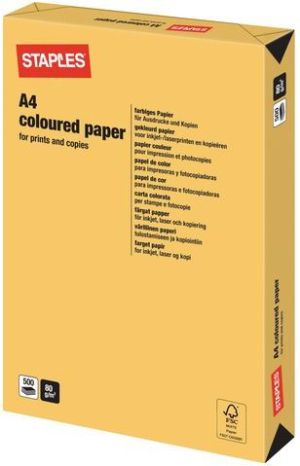 Staples Papier ksero Trend Colours A4 80g złoty 500 arkuszy 2
