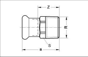 SANHA Purapress nypel przejściowy ZW x GZ 15mm x 1/2" (182431512) 2