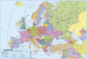 Kreska Podkład Szkolny Na Biurko A2 Mapa Europy 1