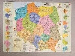 Zachem Podkładka Na Biurko - Mapa Administracyjna Polski 1