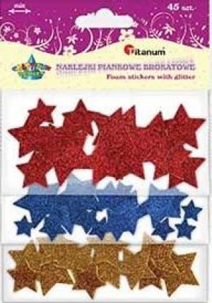 Titanum Naklejki piankowe brokatowe: Boże Narodzenie-gwiazdki, mix rozmiarów i kolorów (EB891) 1