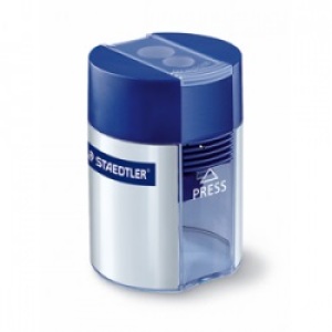 Staedtler Temperówka podwójna z pojemnikiem niebieska 2