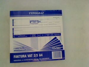 Typograf Druki samokopiujące faktura vat brutto 2/3, a4 80 (01159) 2