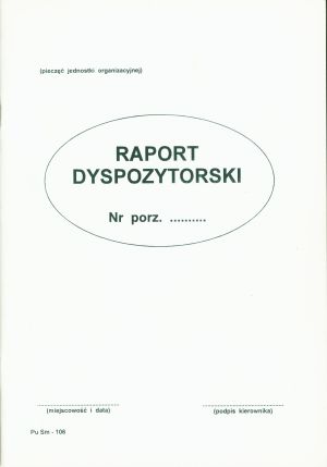 Typograf Raport dyspozytorski A4 sm106 (02127) 1
