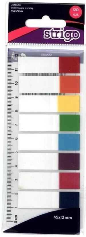 Strigo Zakładki indeksujące z linijką 45x12mm STRIGO 1