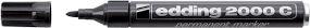 Edding Marker permanentny E-2000, aluminiowa obudowa, okrągła końcówka 1,5-3 mm, czarny (EDD354) 1