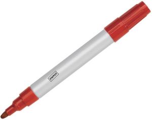 Staples Marker permanentny 1-3mm w obudowie aluminiowej, czerwony (C84612) 1