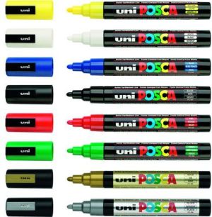 UNI-BALL Marker permanentny POSCA JUMBO PC-5m 1,8-2,5mm, orągły mix kolorów, opakowanie 8 sztuk (BAZ097) 2