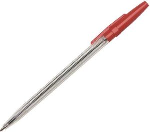 SIMPLY Długopis jednorazowy z cienka końcówką, 1mm, czerwony (C25302) 1