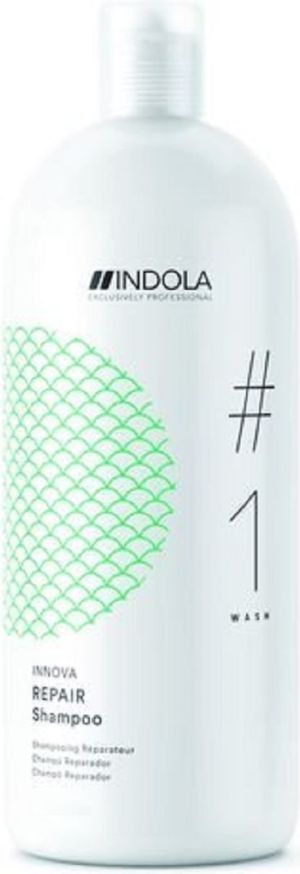 Indola Innova Repair Shampoo 1 Wash Regeneracyjny szampon do włosów zniszczonych z olejkiem marula 300 ml 1