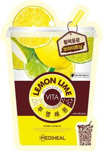 MEDIHEAL Vita Lemon Lime Mask Maska rozświetlająco-energetyzująca z cytryną i limonką 20 ml 1