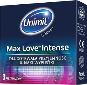 UNIMIL UNIMIL_Max Love Intense lateksowe prezerwatywy 3sztuki 1