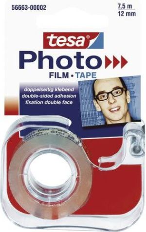 Tesa Taśma klejąca dwustronna FOTO z dyspenserem 12mm x 7,5m (TES097) 2