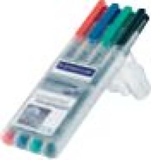 Staedtler Flamaster suchościeralny LUMOCOLOR OHP, F, 4 kolory w etui (STA017) 2