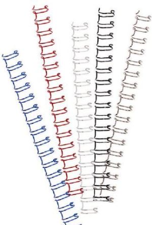 GBC Grzbiety drutowe 34 zwoje 12,5mm, czarny 100 sztuk (ACC662) 2