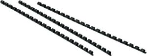 Staples Grzbiety do bindowania, plastikowe, 12,5mm, czarny, opakowanie 100 szt. (PD0074) 2