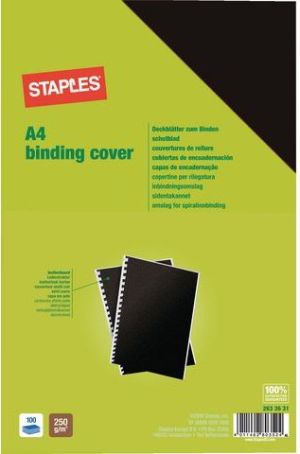 Staples Okładka do bindowania Delta, czarny, opakowanie 100 szt. 2