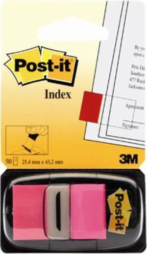Zakładki indeksujące Post-It PP 50k. 25x43mm różowe 680-21 1