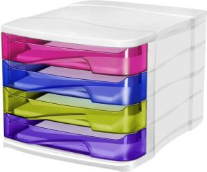 CEP Pojemnik z szufladami Pro Happy 4 szuflady kolorowe 1