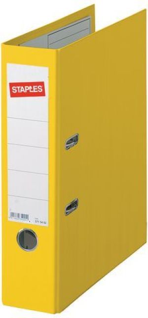 Segregator Staples Standard dźwigniowy A4 80mm żółty (C13755) 1