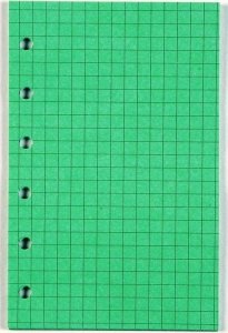 Antra Wkład do segregatora A5 kratka kolorowa linia - zielona 1