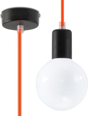 Lampa wisząca Sollux Edison industrial pomarańczowy  (SL.0154) 1