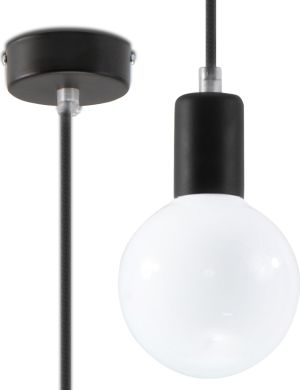 Lampa wisząca Sollux Edison industrial czarny  (SL.0152) 1