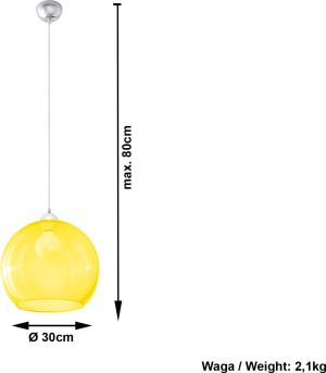 Lampa wisząca Sollux Ball 1x60W  (SL.0252) 5