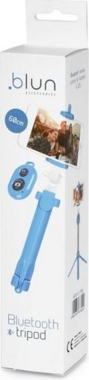 Selfie stick Blun Zestaw do selfie Blun pilot Bluetooth tripod różowy/pink 3