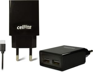 Ładowarka Cellline 2x USB-A 2 A (Cel000014) 1